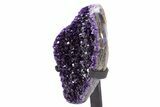 Amethyst Geode With Metal Stand - Uruguay #306909-3